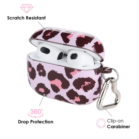 Purrfect Pink Leopard AirPod Case