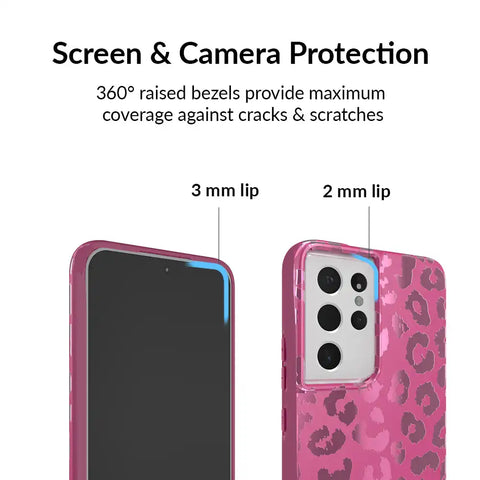 Pink Ruby Leopard Samsung Case