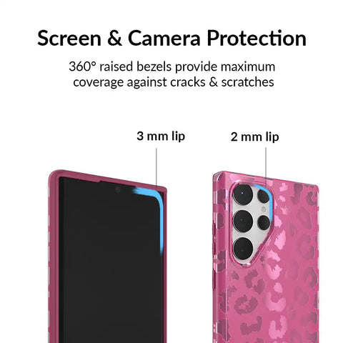 Pink Ruby Leopard Samsung Case