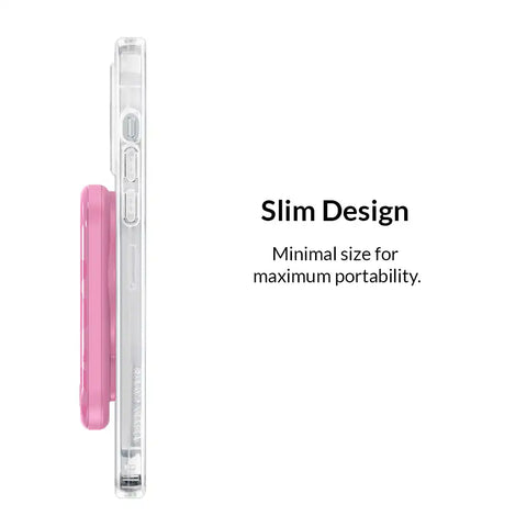 Hot Pink Leopard Portable MagSafe Charger Power Pack