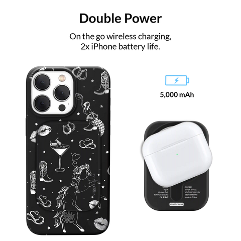 Disco Cowgirl Portable MagSafe Charger Power Pack