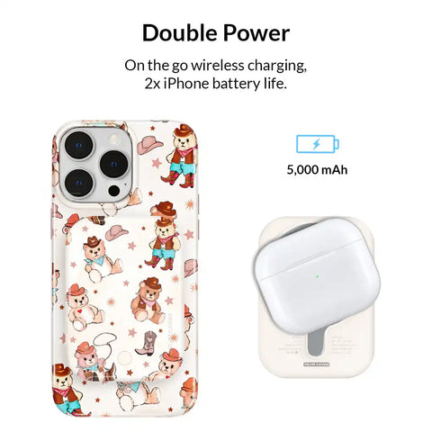 Cowboy Teddy Portable MagSafe Charger Power Pack