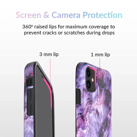 Purple Stone Marble iPhone Case