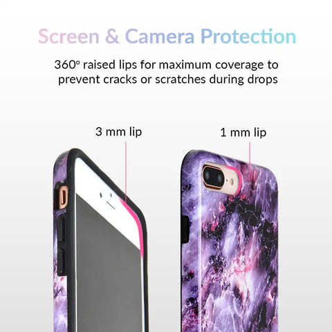 Purple Stone Marble iPhone Case