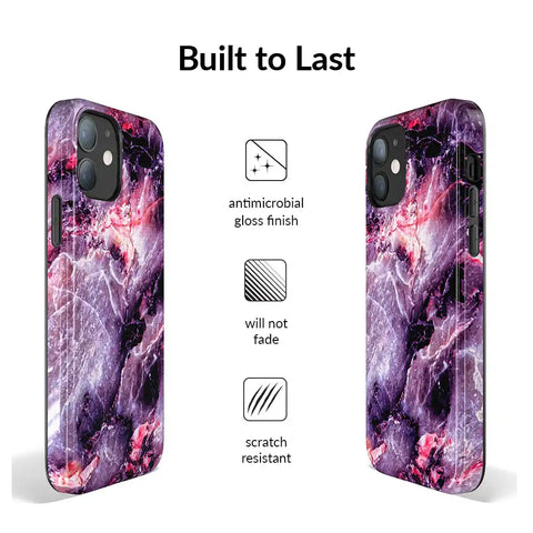 Purple Stone Marble iPhone Case
