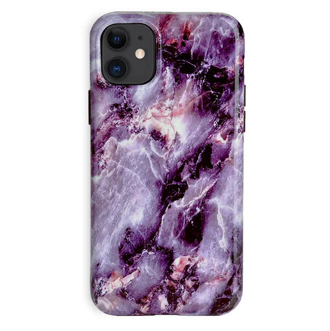 Purple Stone Marble iPhone Case