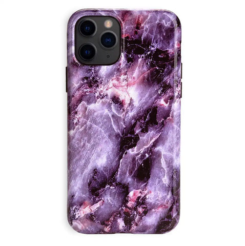 Purple Stone Marble iPhone Case