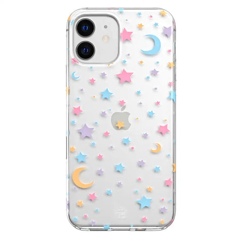 Pastel Starry Night Clear iPhone Case