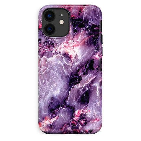Purple Stone Marble iPhone Case