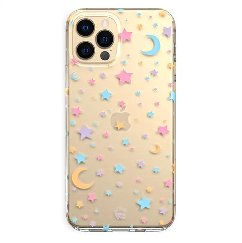 Pastel Starry Night Clear iPhone Case