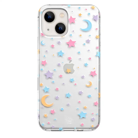 Pastel Starry Night Clear iPhone Case