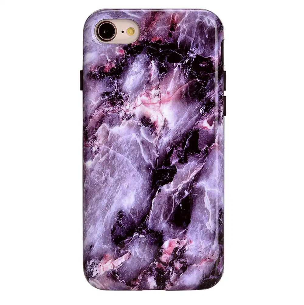 Purple Stone Marble iPhone Case