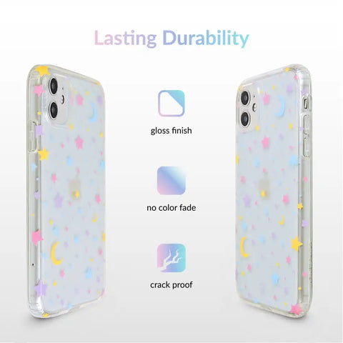 Pastel Starry Night Clear iPhone Case