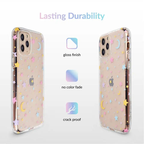 Pastel Starry Night Clear iPhone Case