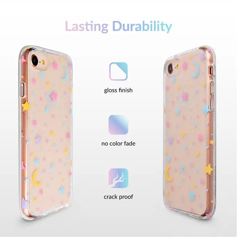 Pastel Starry Night Clear iPhone Case