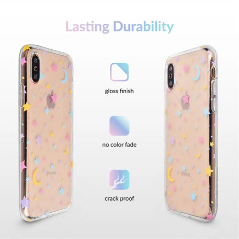 Pastel Starry Night Clear iPhone Case