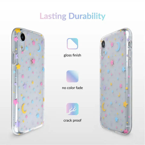 Pastel Starry Night Clear iPhone Case