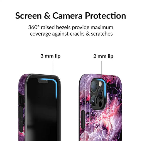 Purple Stone Marble iPhone Case