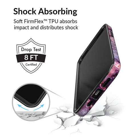 Purple Stone Marble iPhone Case