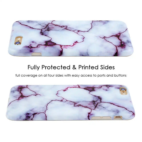 Purple Streak Marble iPhone Case