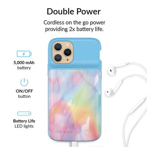 Pastel Tie Dye iPhone Charging Case