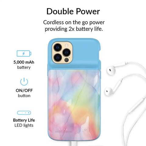 Pastel Tie Dye iPhone Charging Case