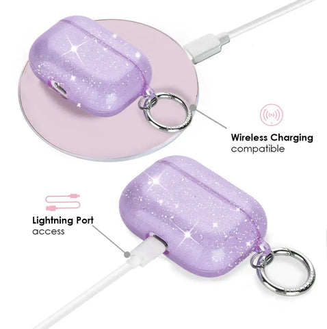 Lilac Stardust AirPod Case
