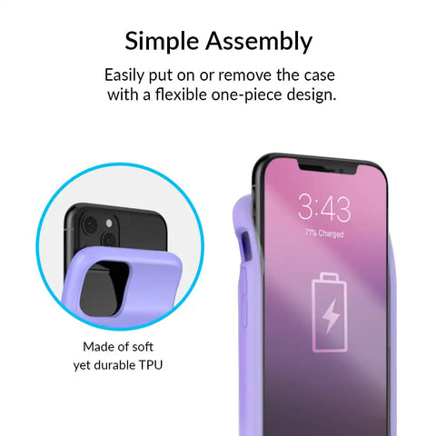 Purple Geometric iPhone Charging Case