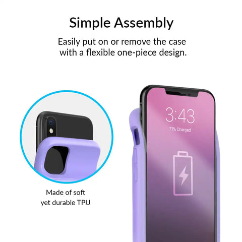 Purple Geometric iPhone Charging Case