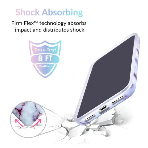 Purple Streak Marble iPhone Case