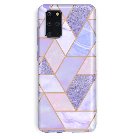 Purple Geometric Marble Samsung Case