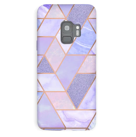 Purple Geometric Marble Samsung Case