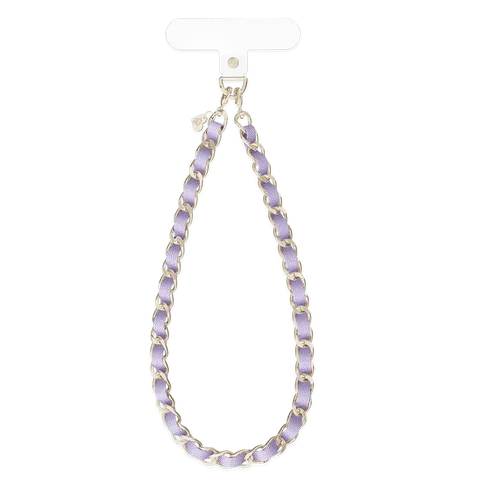 Lilac Leather Chain Phone Charm
