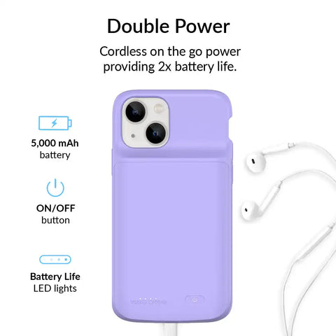 Light Purple iPhone Charging Case