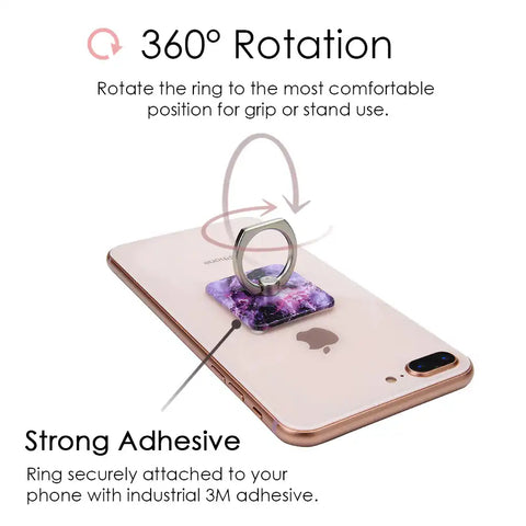 Purple Stone Marble Phone Ring