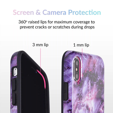 Purple Stone Marble iPhone Case