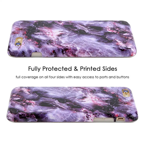 Purple Stone Marble iPhone Case