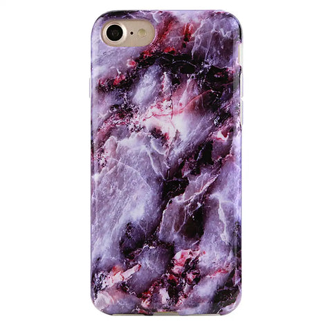 Purple Stone Marble iPhone Case