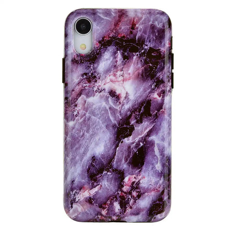 Purple Stone Marble iPhone Case