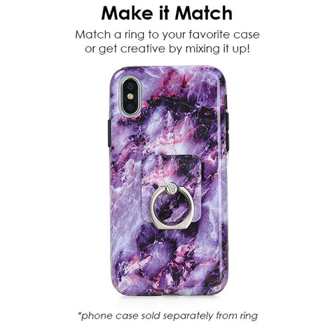 Purple Stone Marble Phone Ring