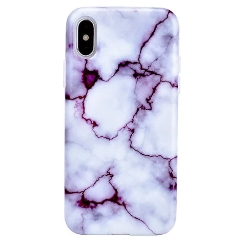 Purple Streak Marble iPhone Case