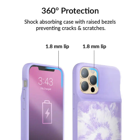 Purple Tie Dye iPhone Charging Case