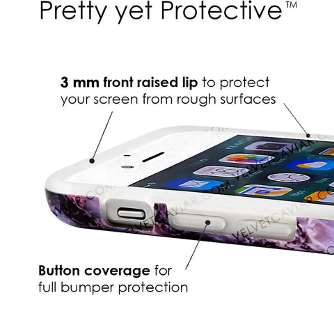 Purple Stone Marble iPhone Case