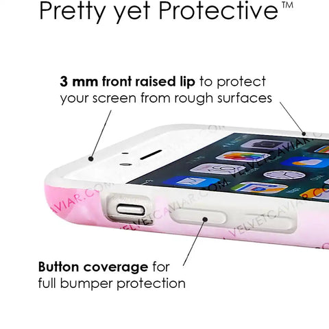 Pink Streak Marble iPhone Case