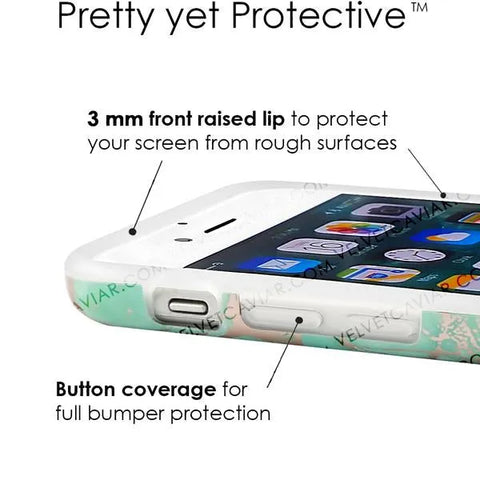 Turquoise Rose Gold Chrome iPhone Case