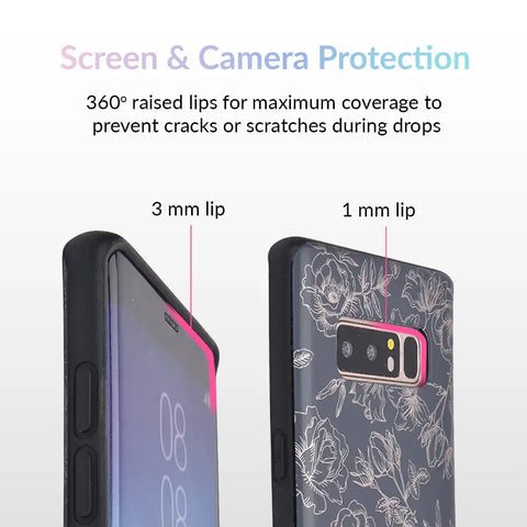 Floral Rose Gold Chrome Samsung Galaxy Case