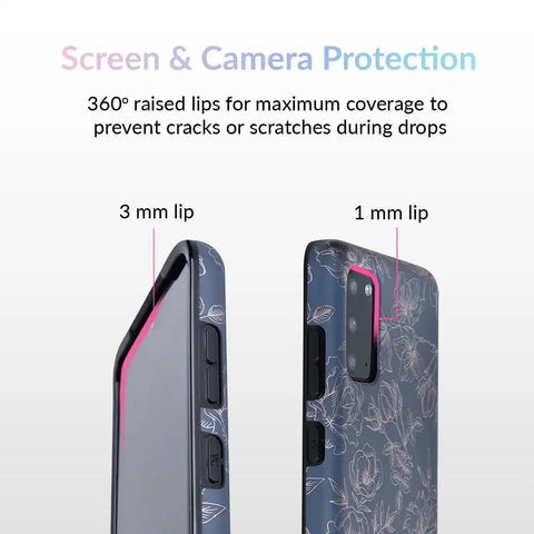 Floral Rose Gold Chrome Samsung Galaxy Case