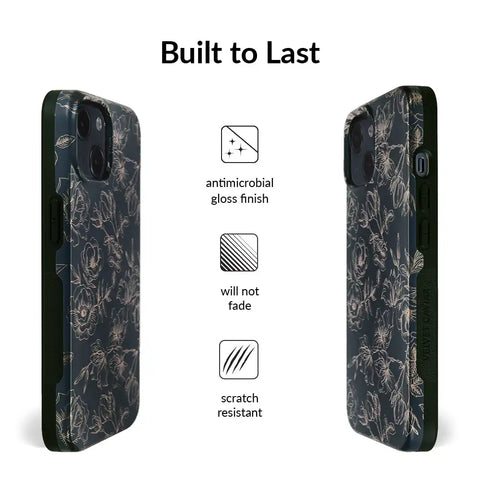 Floral Rose Gold Chrome iPhone Case
