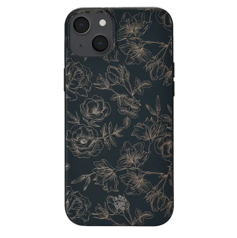 Floral Rose Gold Chrome iPhone Case