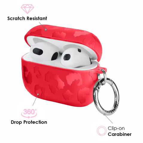 Red Hot Leopard AirPod Case